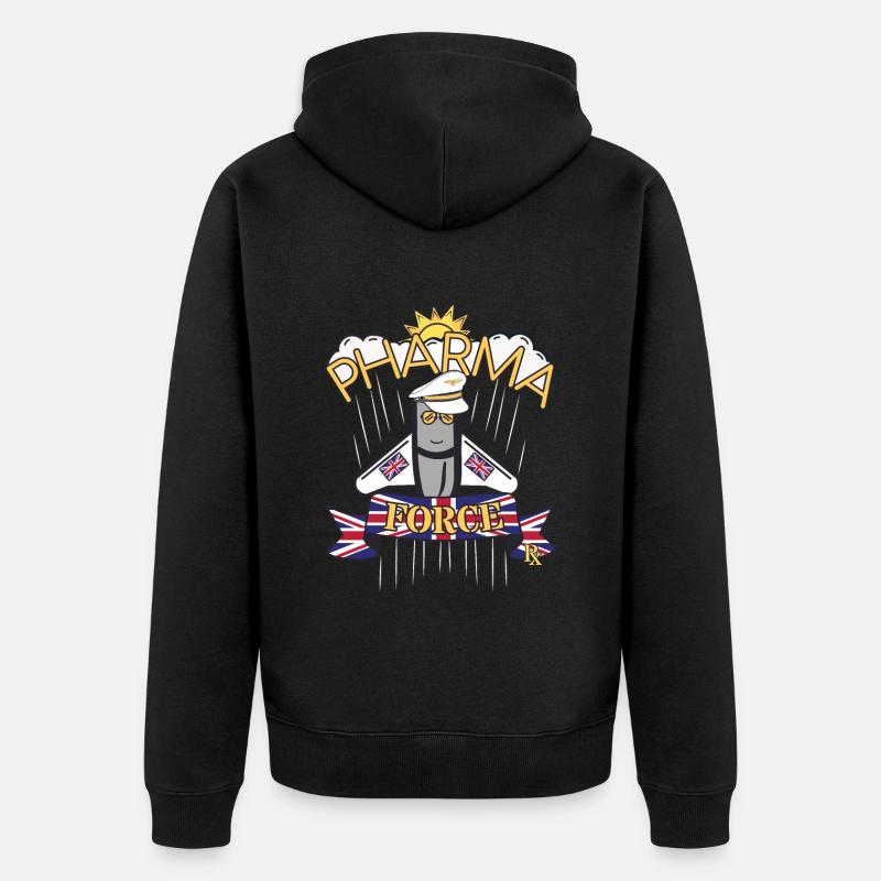 Pharmacie Royaume-Uni Pharma Force - Veste à capuche bio Premium Unisexe - noir