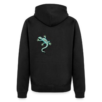 Gecko tacheté - Veste à capuche bio Premium Unisexe - noir - Dos - Nico (187cm)