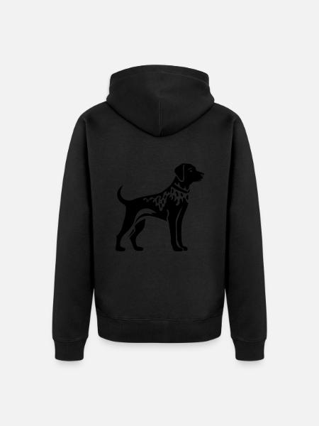Dalmatian Dog - Unisex Premium Organic Zip Hoodie - black