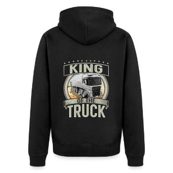 Chauffeur de camion Roi Du Camion - Veste à capuche bio Premium Unisexe - noir - Dos - Nico (187cm)