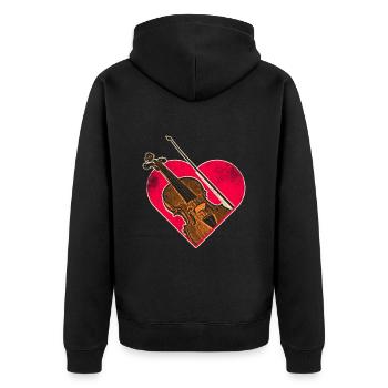 Violon Violoniste Instrument - Veste à capuche bio Premium Unisexe - noir - Dos - Nico (187cm)