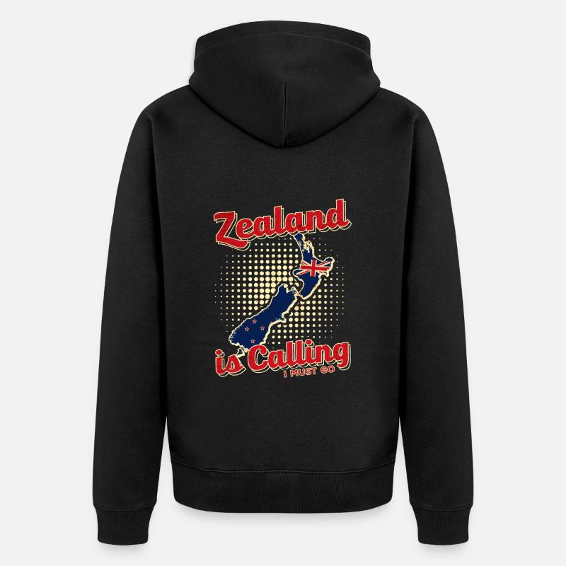 Nouvelle-Zélande Neuseeland - Veste à capuche bio Premium Unisexe - noir
