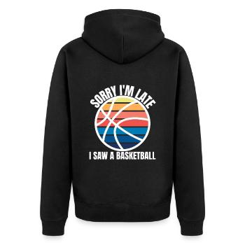 Drôle de joueur de basket-ball - Veste à capuche bio Premium Unisexe - noir - Dos - Nico (187cm)