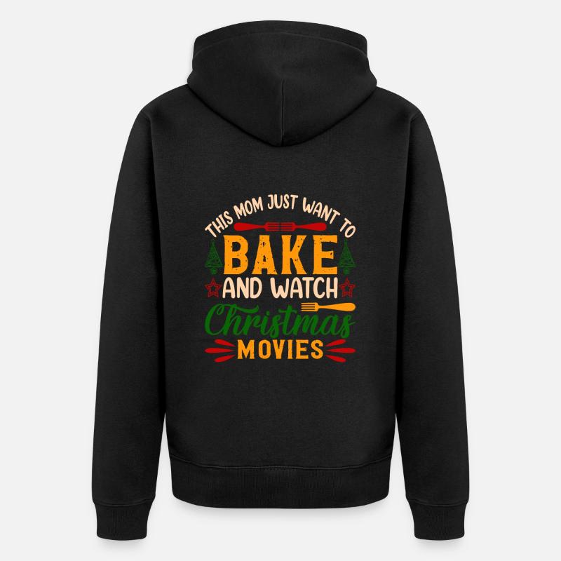 Mère cuisinière de Noël - Veste à capuche bio Premium Unisexe - noir