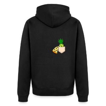 Pizza Ananas - Veste à capuche bio Premium Unisexe - noir - Dos - Nico (187cm)