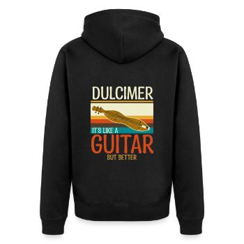 Dulcimer Instrument - Veste à capuche bio Premium Unisexe - noir - Dos - Nico (187cm)