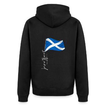 Écosse Drapeau écossais - Veste à capuche bio Premium Unisexe - noir - Dos - Nico (187cm)