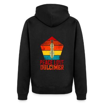 Dulcimer Instrument - Veste à capuche bio Premium Unisexe - noir - Dos - Nico (187cm)