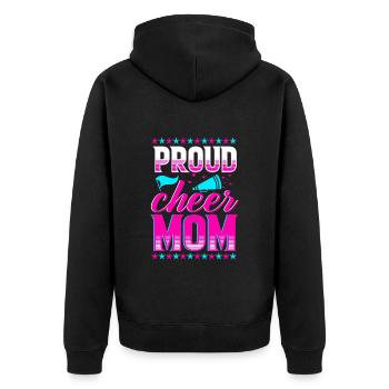 Cheerleading Mutter Cheerleader Eltern - Unisex Premium Bio Zip Hoodie - Schwarz - Hinten - Nico (187cm)