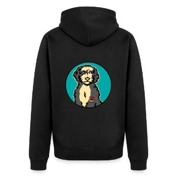 Bernedoodle Chiens - Veste à capuche bio Premium Unisexe - noir - Dos - Nico (187cm)