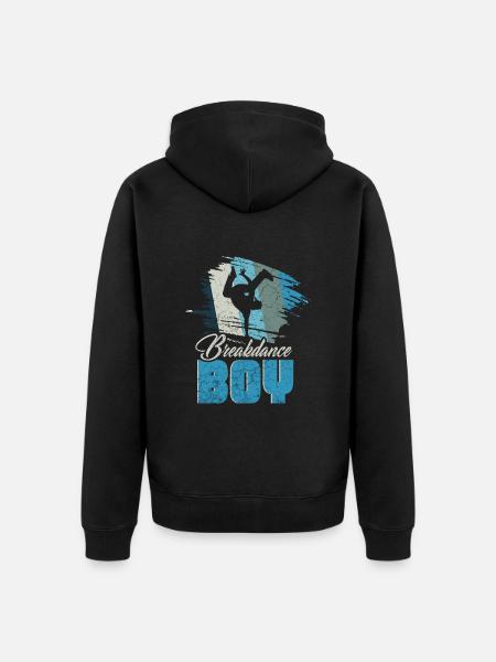 Breakdance Young Breakdancers Dancing - Unisex Premium Organic Zip Hoodie - black