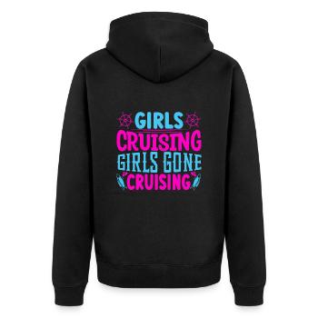 Femmes en vacances en croisière - Veste à capuche bio Premium Unisexe - noir - Dos - Nico (187cm)