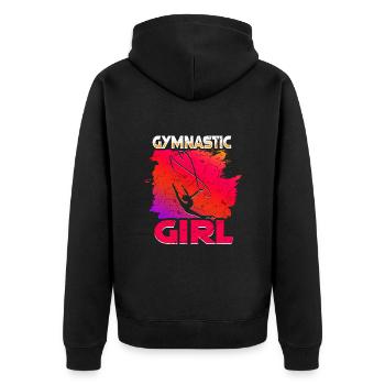 Gymnastique Filles Gymnastique Acrobatie - Veste à capuche bio Premium Unisexe - noir - Dos - Nico (187cm)