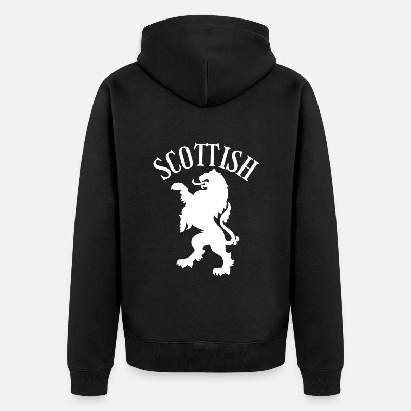 Schottisch Schottland Löwe - Unisex Premium Bio Zip Hoodie - Schwarz