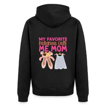 Ballet Dancer Ballerina Ballet - Unisex Premium Organic Zip Hoodie - black - Back - Nico (187cm)