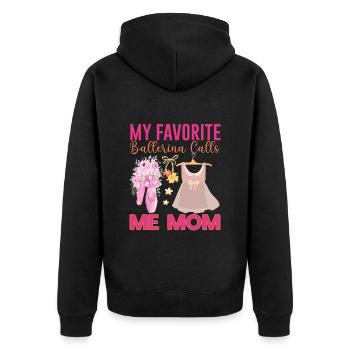 Ballet Dancer Ballerina Ballet - Unisex Premium Organic Zip Hoodie - black - Back - Nico (187cm)
