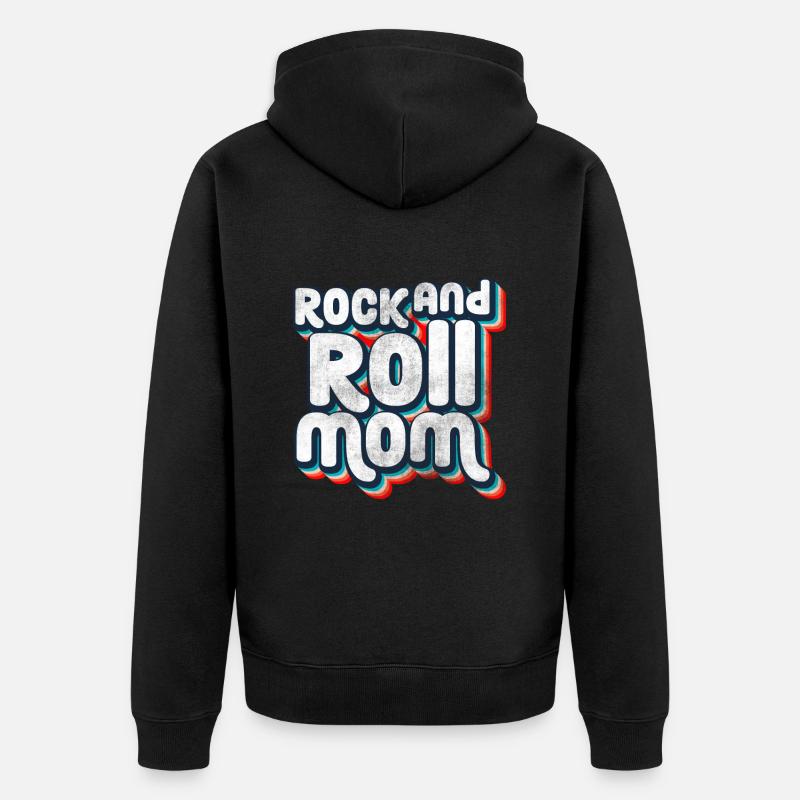 Rock and Roll Mutter - Unisex Premium Bio Zip Hoodie - Schwarz