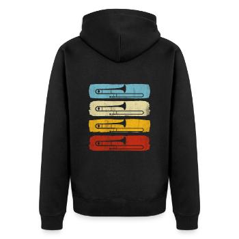 Musique de cuivres pour trompette - Veste à capuche bio Premium Unisexe - noir - Dos - Nico (187cm)