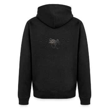 Cadeau Octopus Heartbeat - Veste à capuche bio Premium Unisexe - noir - Dos - Nico (187cm)