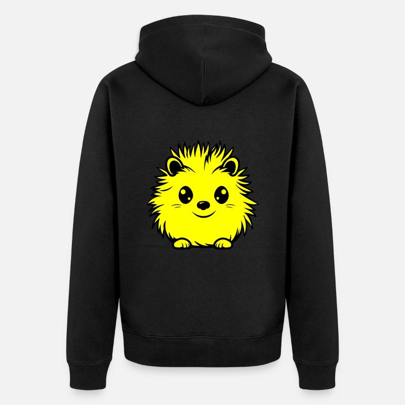 Hérisson, Animal, Bébé - Veste à capuche bio Premium Unisexe - noir