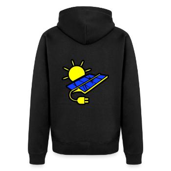 Énergie solaire du système photovoltaïque - Veste à capuche bio Premium Unisexe - noir - Dos - Nico (187cm)