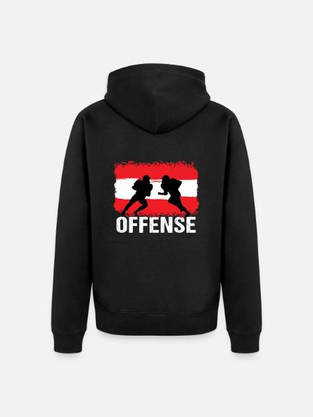 American Football Austria Offense - Unisex Premium Organic Zip Hoodie - black