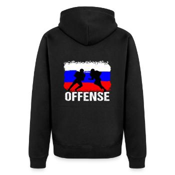 Football américain Russie Offensive - Veste à capuche bio Premium Unisexe - noir - Dos - Nico (187cm)
