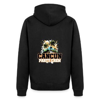 Vacances de l’équipage de fête à Cancun - Veste à capuche bio Premium Unisexe - noir - Dos - Nico (187cm)