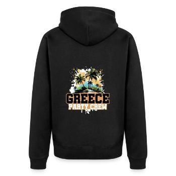 Greece Party Crew Holidays - Unisex Premium Organic Zip Hoodie - black - Back - Nico (187cm)