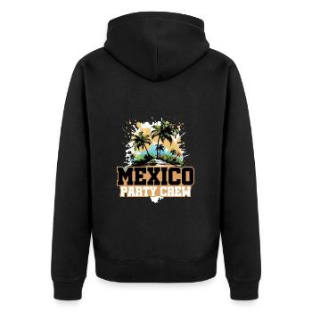 Vacances de l’équipage de la fête au Mexique - Veste à capuche bio Premium Unisexe - noir - Dos - Nico (187cm)