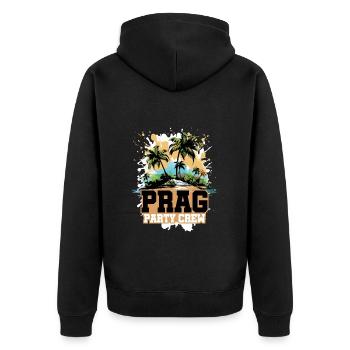 Vacances de l’équipage de la fête à Prague - Veste à capuche bio Premium Unisexe - noir - Dos - Nico (187cm)