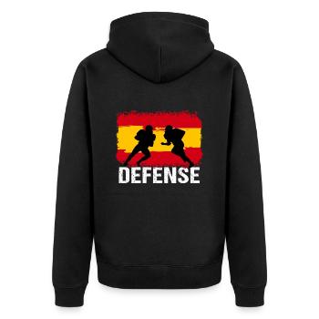 Football américain Espagne Défense - Veste à capuche bio Premium Unisexe - noir - Dos - Nico (187cm)