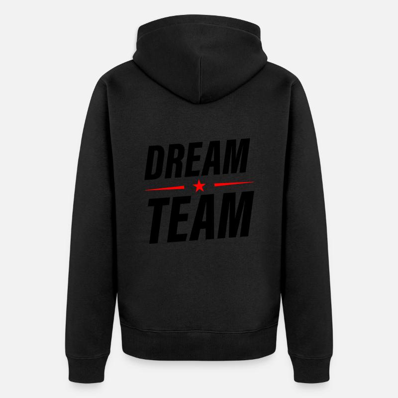 Équipe de rêve - Veste à capuche bio Premium Unisexe - noir