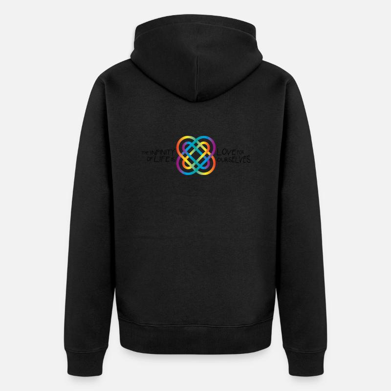 INFINITY No.3 - Unisex Premium Bio Zip Hoodie - Schwarz