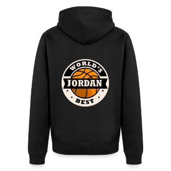 Jordan world s best joueur de basketball Jordan - Veste à capuche bio Premium Unisexe - noir - Dos - Nico (187cm)