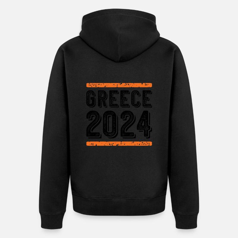Grèce Millésime 2024 - Veste à capuche bio Premium Unisexe - noir