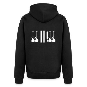 TO BE OR NOT TO BE for best bass player programmer - Unisex Premium Bio Zip Hoodie - Schwarz - Hinten - Nico (187cm)
