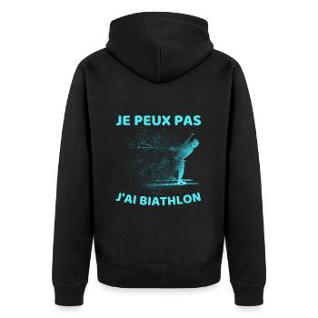 Je Peux Pas J ai Biathlon - Veste à capuche bio Premium Unisexe - noir - Dos - Nico (187cm)