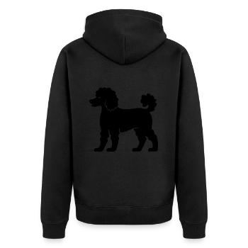 Caniche Chien - Veste à capuche bio Premium Unisexe - noir - Dos - Nico (187cm)