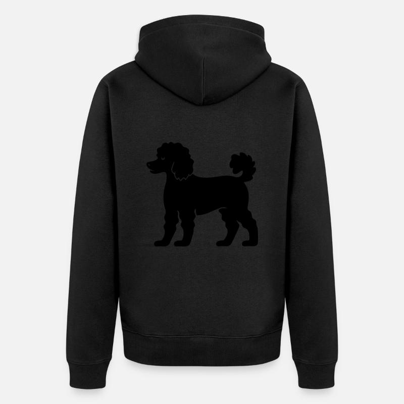 Caniche Chien - Veste à capuche bio Premium Unisexe - noir