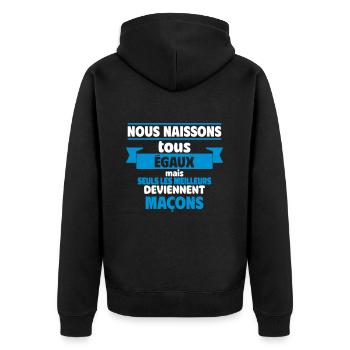 Les meilleurs maçons - Veste à capuche bio Premium Unisexe - noir - Dos - Nico (187cm)