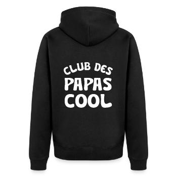 club des papas cool - Veste à capuche bio Premium Unisexe - noir - Dos - Nico (187cm)