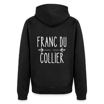 franc du collier - Veste à capuche bio Premium Unisexe - noir - Dos - Nico (187cm)
