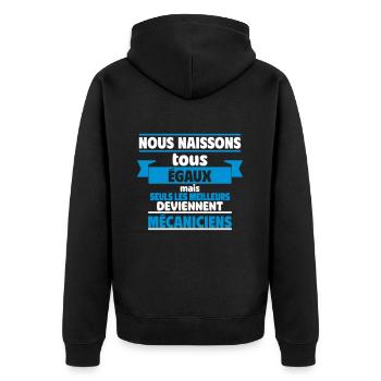 Les meilleurs mécaniciens - Veste à capuche bio Premium Unisexe - noir - Dos - Nico (187cm)