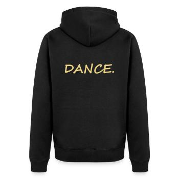 DANCE - Unisex Premium Bio Zip Hoodie - Schwarz - Hinten - Nico (187cm)