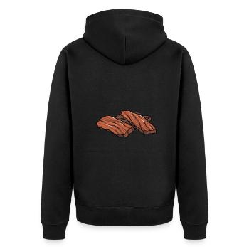 Cadeau de viande séchée de bœuf - Veste à capuche bio Premium Unisexe - noir - Dos - Nico (187cm)