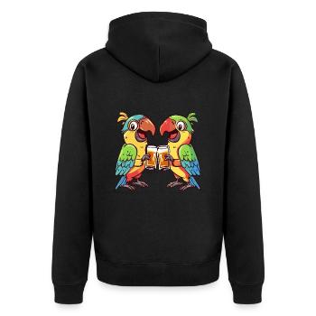 Papagai Comic Bière Drôle Alcool - Veste à capuche bio Premium Unisexe - noir - Dos - Nico (187cm)