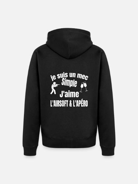 airsoft et apéro - Veste à capuche bio Premium Unisexe - noir