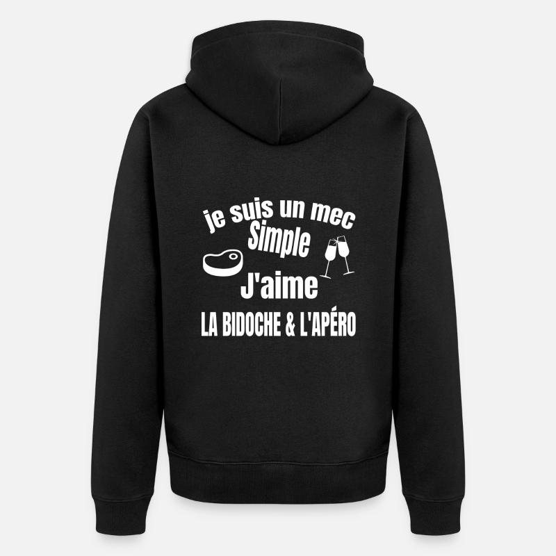 bidoche et apéro - Veste à capuche bio Premium Unisexe - noir