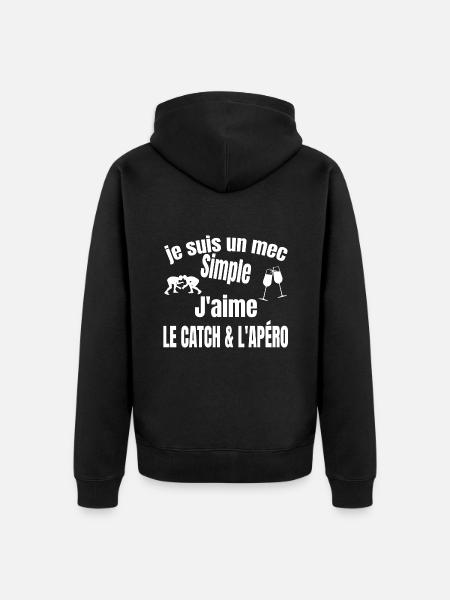 catch et apéro - Veste à capuche bio Premium Unisexe - noir